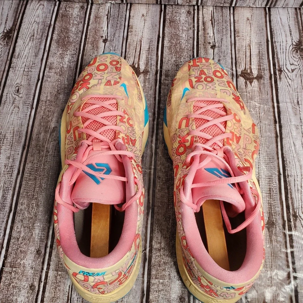 Nike Men's Giannis Zoom Freak 4 Letter Bros Vanilla Lighting FB9503-200 Size 17 - Picture 8 of 16